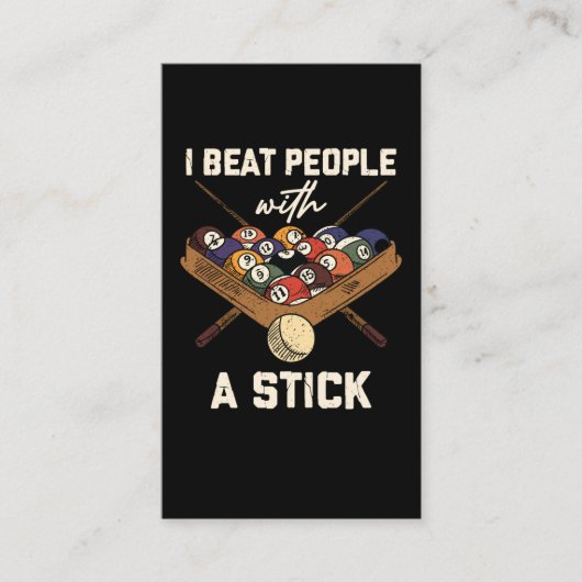 Sarcastic Billiard 8 Ball Humor Pool 名刺 (正面)