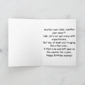 Sarcastic Birthday Koala with Colorful Balloons カード (内部)