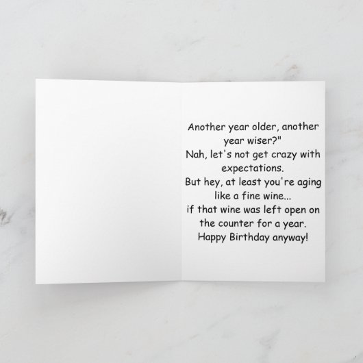 Sarcastic Birthday Koala with Colorful Balloons カード (内部)