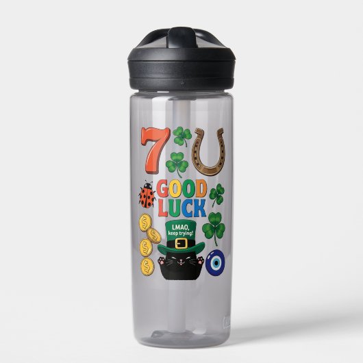 Sarcastic black cat &Lucky charms ウォーターボトル (正面)