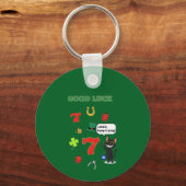 Sarcastic black cat &Lucky charms キーホルダー (正面)