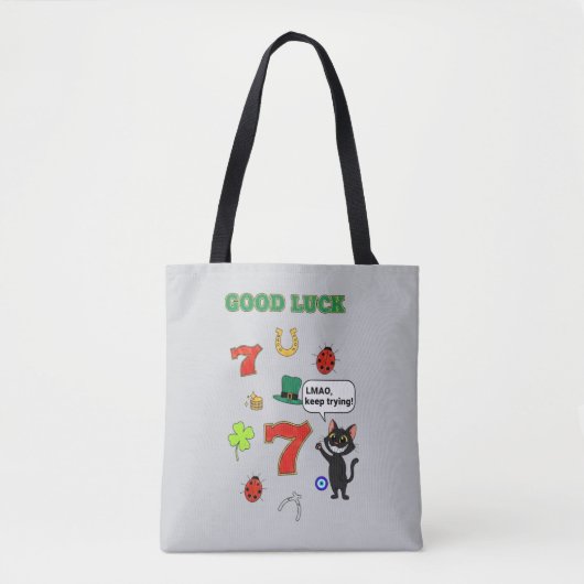 Sarcastic black cat &Lucky charms トートバッグ (正面)