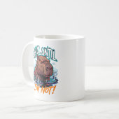 Sarcastic Capybara Chill Until I’m Not Funny コーヒーマグカップ (正面左)