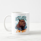 Sarcastic Capybara Chill Until I’m Not Funny コーヒーマグカップ (左)