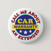 Sarcastic Car Warranty Pin 缶バッジ (正面)