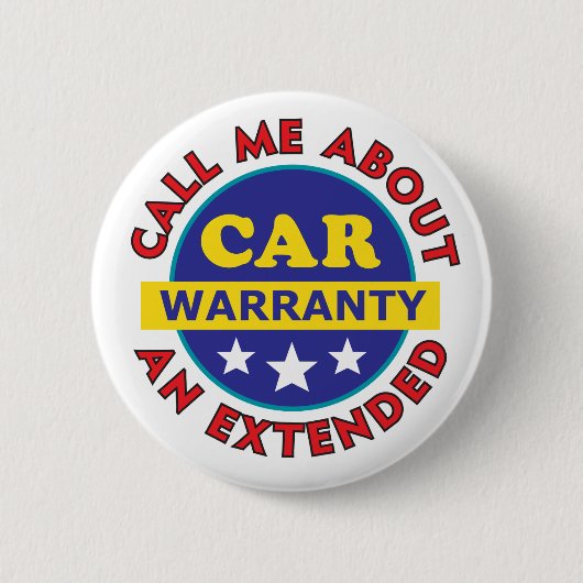 Sarcastic Car Warranty Pin 缶バッジ (正面)