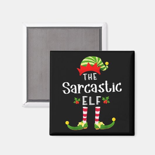 Sarcastic Christmas Elf Matching Pajama X-mas Part マグネット (正面/裏面)