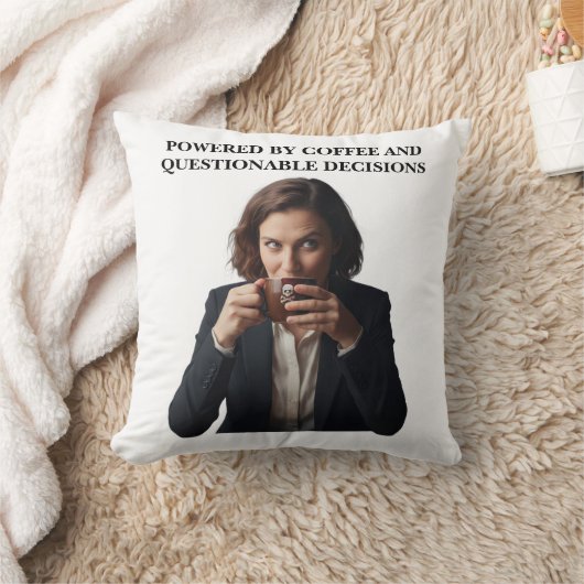 Sarcastic Coffee Throw Pillow クッション (ブランケット)