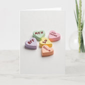 Sarcastic Conversation Hearts Card カード (正面)