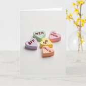 Sarcastic Conversation Hearts Card カード (黄色い花)