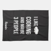 Sarcastic Cooking Gifts Chefs Cooks Personalized キッチンタオル (横)