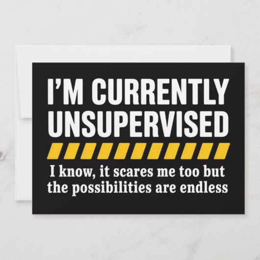 Sarcastic Dad Fathers Day Currently Unsupervised  招待状 (正面)