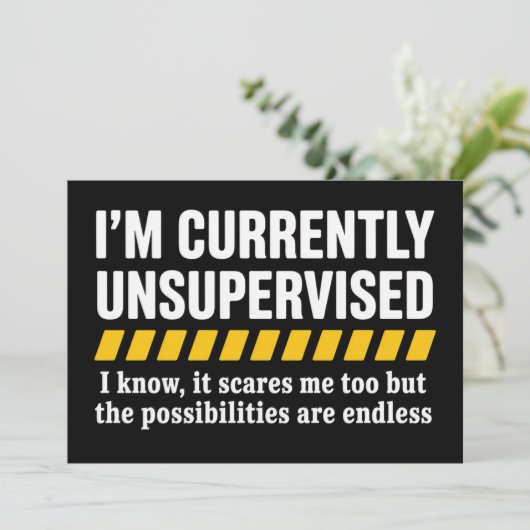 Sarcastic Dad Fathers Day Currently Unsupervised  招待状 (スタンド正面)