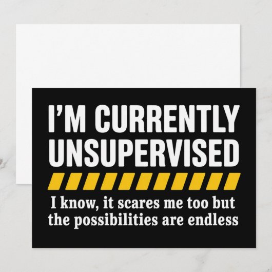 Sarcastic Dad Fathers Day Currently Unsupervised  招待状 (正面/裏面)