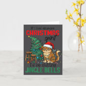 Sarcastic Dog Christmas Srit Ting Jingle Bells Hum カード (黄色い花)