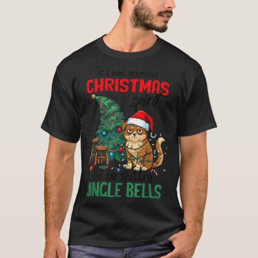 Sarcastic Dog Christmas Srit Ting Jingle Bells Hum Tシャツ (正面)