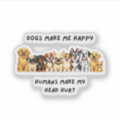 sarcastic dog stickers シール (正面)