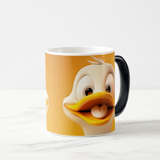 Sarcastic Duck Face 3D モーフィングマグカップ (正面右)