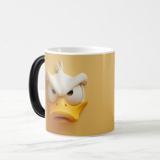 Sarcastic Duck Face 3D モーフィングマグカップ (正面左)