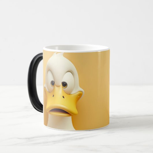 Sarcastic Duck Face 3D モーフィングマグカップ (正面左)