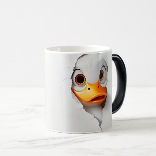 Sarcastic Duck Face 3D モーフィングマグカップ (正面右)