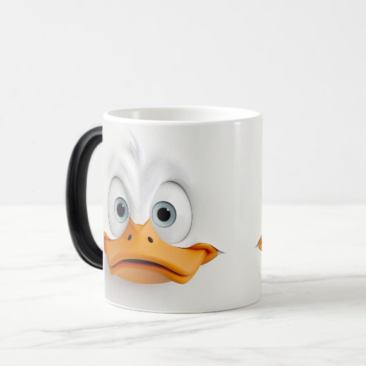 Sarcastic Duck Face 3D モーフィングマグカップ (正面左)