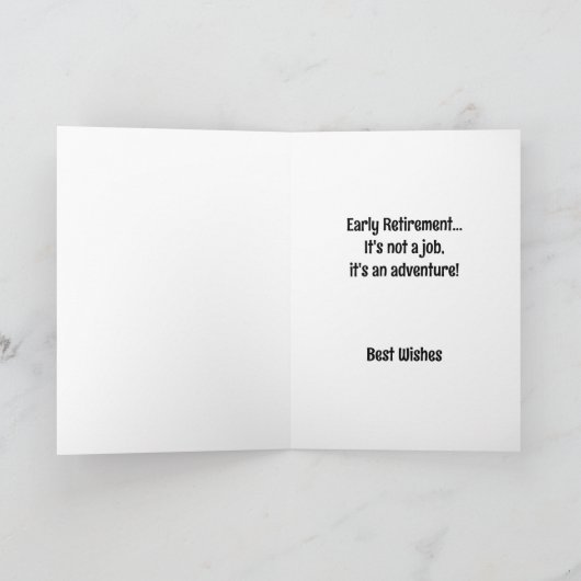 Sarcastic Early Retirement Card カード (内部)