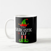 Sarcastic Elf Funny Matching Family Group Christma コーヒーマグカップ (左)