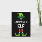 Sarcastic Elf Xmas Matching Christmas For Family M カード (正面)