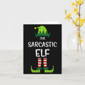 Sarcastic Elf Xmas Matching Christmas For Family M カード (黄色い花)