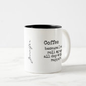 Sarcastic Eye-Roll Coffee Mug ツートーンマグカップ (正面右)