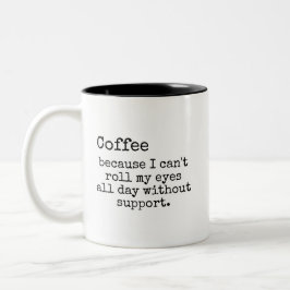 Sarcastic Eye-Roll Coffee Mug ツートーンマグカップ