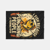 Sarcastic Fishing Lover Funny Dark Humor Men Dad C フリースブランケット (正面(横))