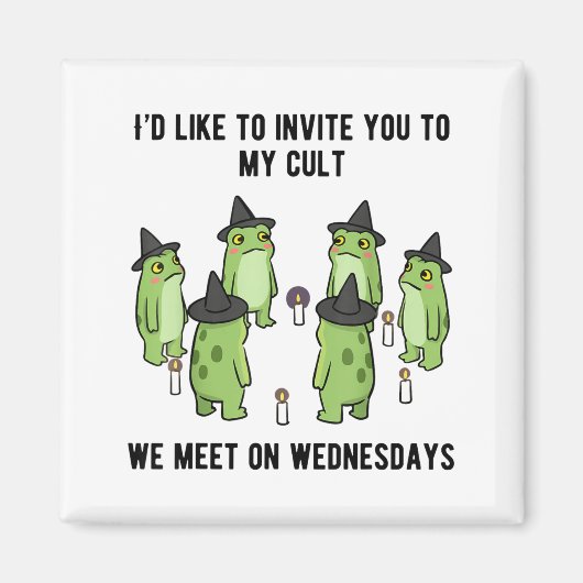 Sarcastic Frog Meme Funny Amphibian Cult Men And W マグネット (正面)
