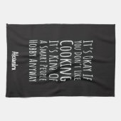 Sarcastic Funny Cooking Gifts Humor Chef Cook Joke キッチンタオル (横)