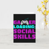 Sarcastic Gamer Loading Social Skills Funny Video  カード (黄色い花)