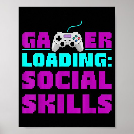 Sarcastic Gamer Loading Social Skills Funny Video  ポスター (正面)