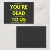 Sarcastic Goodbye , You are Dead to Us, Coworker 名刺 (正面/裏面)