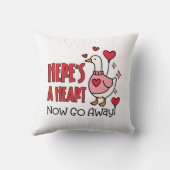 Sarcastic Goose Funny Valentine クッション (裏面)