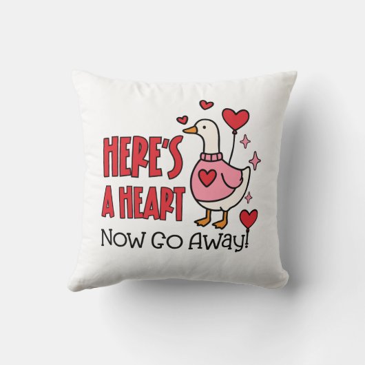 Sarcastic Goose Funny Valentine クッション (裏面)