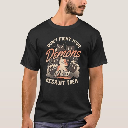 Sarcastic Halloween Recruit Your Demons Cute Satan Tシャツ (正面)