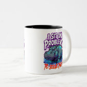 Sarcastic Hippo I Sit On Problems Funny Meme ツートーンマグカップ (正面右)