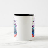 Sarcastic Hippo I Sit On Problems Funny Meme ツートーンマグカップ (中央)