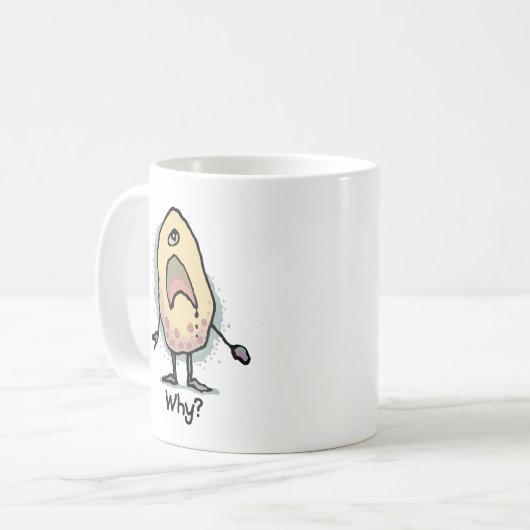 Sarcastic Humor Why? Artwork - Trendy Design コーヒーマグカップ (正面左)