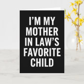 Sarcastic I’m My Mother-In-Law’s Favorite Child カード (黄色い花)