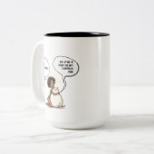 Sarcastic Introvert Emotional Support Cat Quote ツートーンマグカップ (正面左)