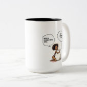 Sarcastic Introvert Emotional Support Cat Quote ツートーンマグカップ (正面右)