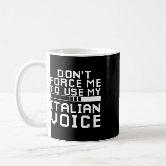 Sarcastic Italian Gamer Italian Sarcasm Gaming  コーヒーマグカップ (左)