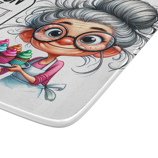 Sarcastic Kitchen Cheat Sheet Chart カッティングボード (角)