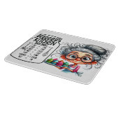 Sarcastic Kitchen Cheat Sheet Chart カッティングボード (角)